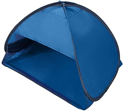 Beach Sun Shelters,Instant Sun Shade Canopy Head PopUp Canopy Automatic Shade Tent for Camping Fishing Hiking Picnic Portable Sun Shelter Windproof Waterproof with Mobile Phone Stand - color: Blue-Waterproof