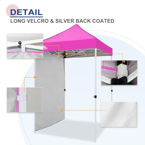 EAGLE PEAK Canopy Sidewall for 5x5 Pop Up Canopy Frame, Single Side Wall Panel Only (Fits 5x5 Straight Leg Frame, Canopy Top or Frame NOT Included), Pink - color: Pink