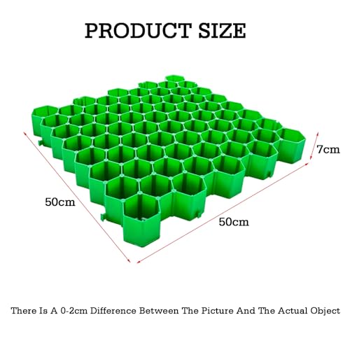 Heavy-Duty Turf Shed Base Mat, Gravel Grid Grass Mat Combo for Landscaping & Parking Lots, 7cm Thick, 4-Piece Set, Ideal for Sloped Gardens and Driveways - color: 7cm-4 Pieces, size: Style 2