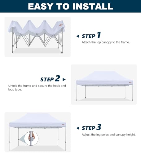 MASTERCANOPY Pop Up Canopy Tent 10x15 Instant Shelter (White) - color: White, size: 10x15