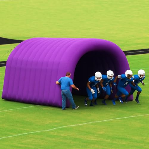 23x10x10FT Quick Setup Inflatable Tunnel Arch - for Sports Games, Trade Shows & Promotions (Blower Included) - color: Purple, size: 16.5FT