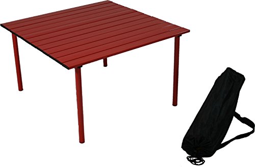 A2716R Low Aluminum Portable Table in a Bag, Red - color: Red