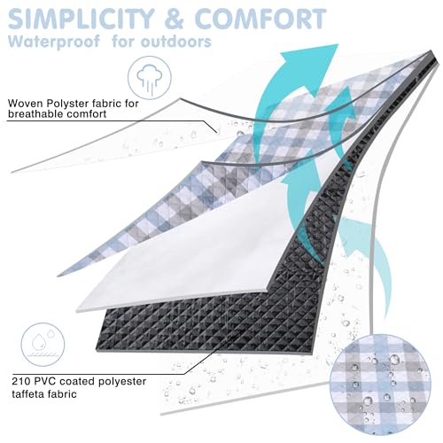 HX&OD Outdoor Picnic Blanket, Extra Large, 80''x60'' Waterproof Foldable Blankets Gingham Picnic Mat for Beach, Camping Grass Lawn Park Accessories Cute Couple Ideas Wedding (Coffee Color, 80”x60”) - color: Coffee Color, size: 5' x 6'8" (Square)