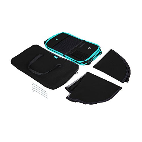 Deluxe Premium Pet Dog Playpen Portable Soft Dog Exercise Pen Kennel with Carry Bag for Dogs, Cats, Kittens, and All Pets (Medium, Black) - color: Black, size: Medium