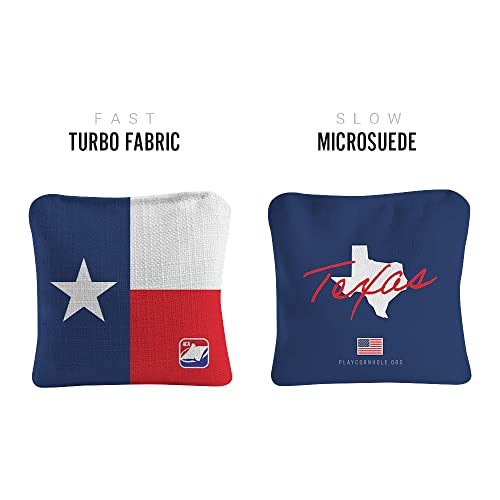 ACA Synergy Pro Professional Cornhole Bags Dual Sided Regulation 6x6 Set of 4 Texas - color: Texas