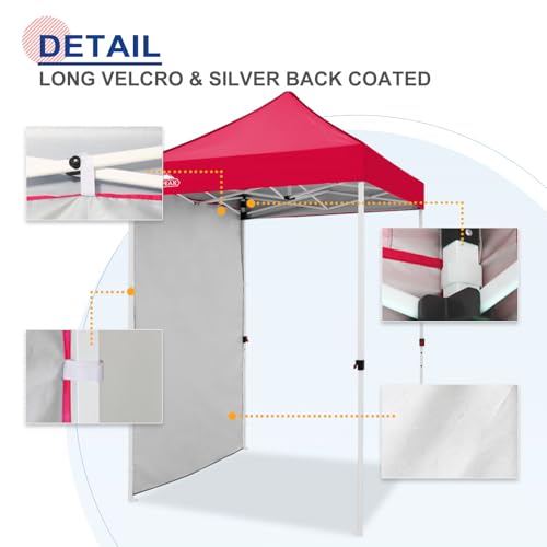 EAGLE PEAK Canopy Sidewall for 5x5 Pop Up Canopy Frame, Single Side Wall Panel Only (Fits 5x5 Straight Leg Frame, Canopy Top or Frame NOT Included), Red - color: Red