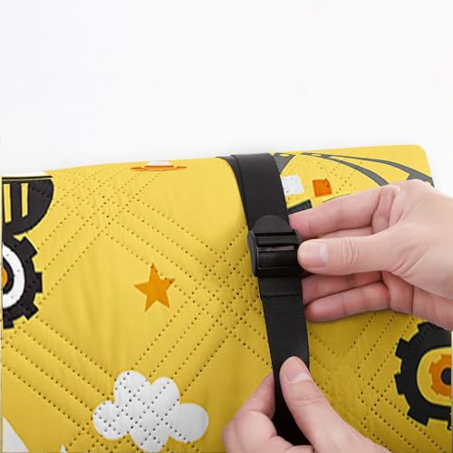 Outdoor Picnic Blanket,Portable Sandproof Waterproof Picnic Mat,Truck Excavator Tractor Printed Camping Beach Mat for Sand and Wet Grass Hiking (Excavator S) - color: Excavator, size: Standard - 59"x78"