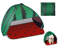 Mini Tent for Pets Small Dog Tent for Beach Portable Pop Up Sun Shade Shelter with Phone Compartment for Puppy and Large Cats Small Animals Sun Canopy for Camping and Outdoor (Watermelon) - style: Watermelon