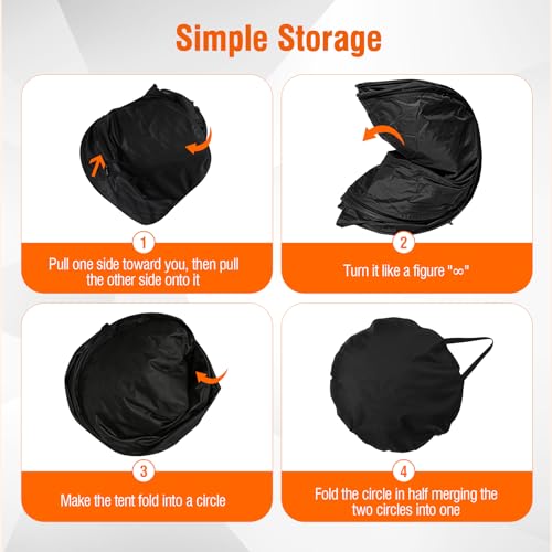 2026 Upgraded Portable Changing Room Tent - Instant Pop Up Privacy Pod with Upgraded Strong Suction Cups for SUV Liftgate, Heavy Duty 300D Fabric for Camping, Shower, Beach and Toilet Stall
