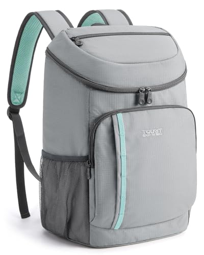 TOURIT Cooler Backpack Lightweight Insulated Backpack Cooler Leak-Proof for Men and Women, Sports Fan Coolers - color: 01-Grey