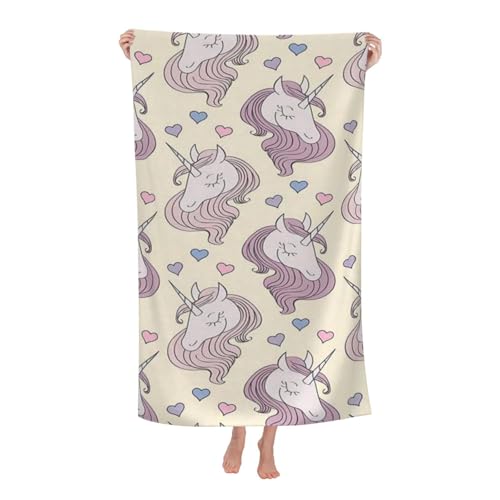 Cute Unicorn Beach Towel for Kids/Girls/Toddler/Baby, Personalized Microfiber Beach Towels Bulk, Quick Dry Beach Towel for Pool, Lightweight Bath Towels Oversized Clearance 30"x 60" - color: Unicorn4, size: 30"x 60"