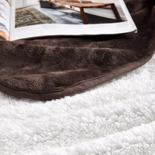 Waterproof Blanket for Bed Couch Sofa, Soft Liquid Pee Proof Pet Blanket for Dog Puppy Cat, Reversible Sherpa Fleece Furniture Protector (Brown, 30x40 inches) - color: Brown, size: 30x40 inches