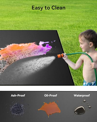 55×39 inch Heavy Duty Large Under Grill Mats for Outdoor Grill, Double-Sided Fireproof, Waterproof, Oil Proof Deck and Patio Protector, BBQ Mat Grill Floor Mats Fireplace Fire Pit Mat - size: 55×39 inch