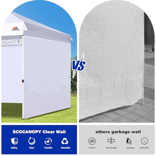 SCOCANOPY SunWall for 10x10 Pop Up Canopy Frame, 3 Pack SideWall Only (10X10, Black) - color: Black, size: 10x10