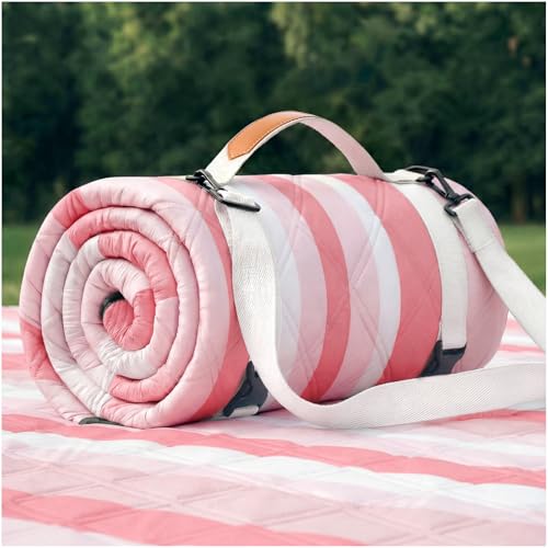 Waterproof Beach Blanket Picnic Outdoor Camping Mat Teen Teenage Tween Sweet Girl Birthday Kid Young Women Daughter Goddaughter College Students 8 9 10 12 13 14 16 17 19 Year Old Pink - color: Multi Pink