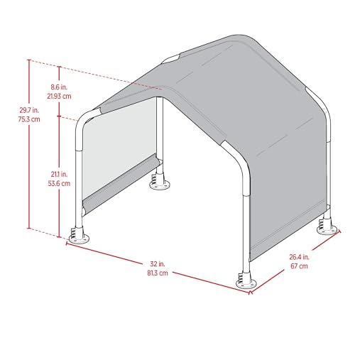 ShelterLogic 2.5' Outdoor Pet Shade, Versatile Pet Canopy Tent for Small-Breed Dogs, Cats, Small Animals and Livestock, Blue - size: Small