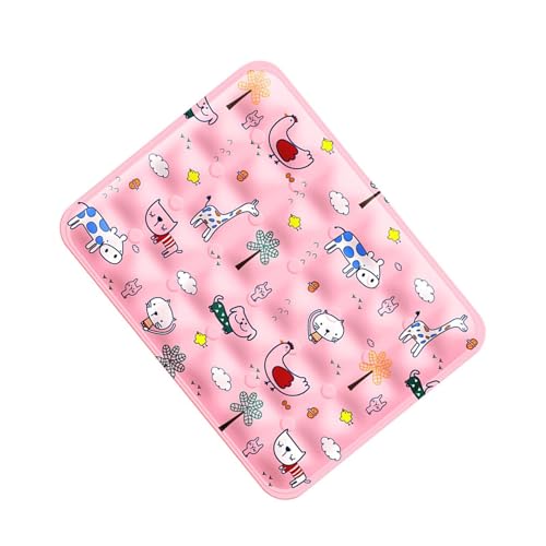 Dog Cooling Pad - Gel Cooling Pet Pad | Pressure Activated Chill Crate Mat | 60x50cm Polar Blue + Ice Bear Design | Waterproof Polyester & Polymer Gel | for Travel Car Seat & Sofa - color: A