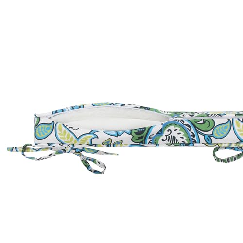 Magpie Fabrics Indoor Outdoor Waterproof Square Chair Cushion, 18" x 18" x 2.5", 2 Pack, Water Resistant Seat Cushions, for Patio Garden Office, Phoenix Blue Green - color: Phoenix Blue Green