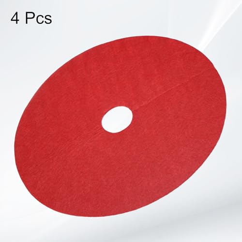 HARFINGTON 4pcs Tree Mulch Ring 10.6 Inch Non-Woven Round Tree Protector Weed Barrier Mat Plant Cover Rings for Weed Grass Control Root Protection, Red - color: Red, size: 10.6