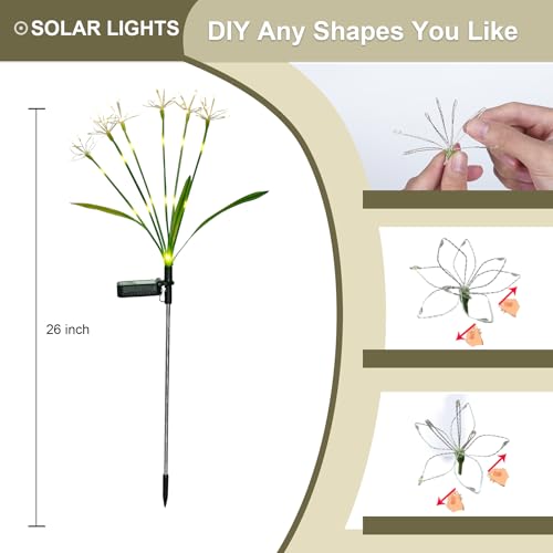 Garden Decor Outdoor Lights, Solar Garden Lights for Christmas Outside 6-Pack Fairy Firework Decorative, Solar Powered Decor for Yard Pathway Flowerbed Planter Balcony Patio, Multicolor - color: Multicolor, size: 6 Packs
