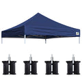 Eurmax USA 10x10 Pop Up Canopy Replacement Top,Universal Instant Canopy Cover ONLY,Heavy Duty UPF 50+ UV Protection,Water & Wind Resistant Tarp,30+ Colors Available,Bonus 4 Sand Bags (Navy Blue) - color: navy blue, style: 10x10