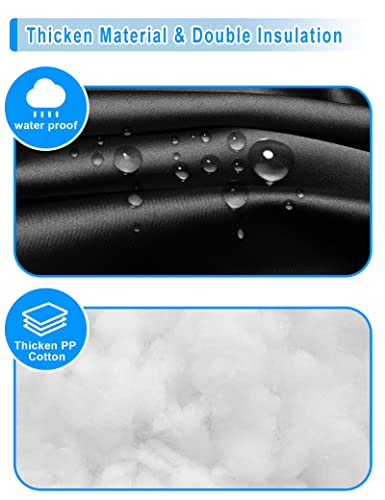 Outdoor Faucet Covers for Winter Freeze Protection, Outside Hose Bib Cover Insulated Socks,210D Waterproof Oxford Fabric Water Spigot Covers Black 2 PCS - size: 5.7"W * 8.01"H BLACK 2PCS