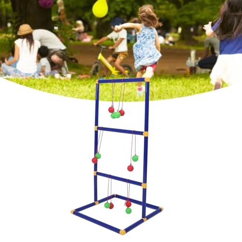 Alomejor Ladder Toss Game Set Fun Interactive Outdoor Ladder Ball Tossing Game for Family Camping, Durable ABS Material