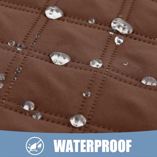 Smiry Waterproof Dog Bed Cover Pet Blanket, Soft Washable Dog Blanket for Furniture Bed Couch Sofa Reversible, Checkered (30"x53", Brown/Beige) - color: Brown/Beige, size: 30x53 Inch