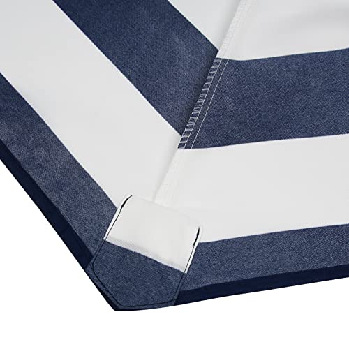Sunnyglade 7.5ft Patio Umbrella Replacement Canopy Market Umbrella Top Outdoor Umbrella Canopy with 6 Ribs - color: Blue and White