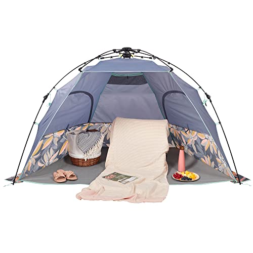 Lightspeed Outdoors Pop-Up Beach Sun Shade, Quick Shelter, Vintage Floral - style: Vintage Floral