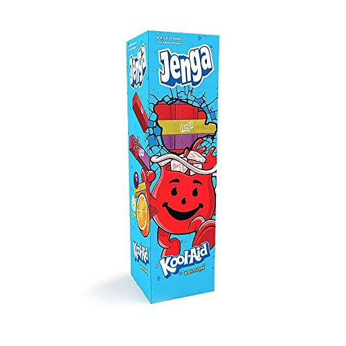 Jenga: Kool-Aid | Collectible Jenga Game | Build the Jenga Tower Before the Kool-Aid Man Knocks It Over | Colorful Jenga Blocks | Officially-Licensed Kool-Aid Game & Merchandise