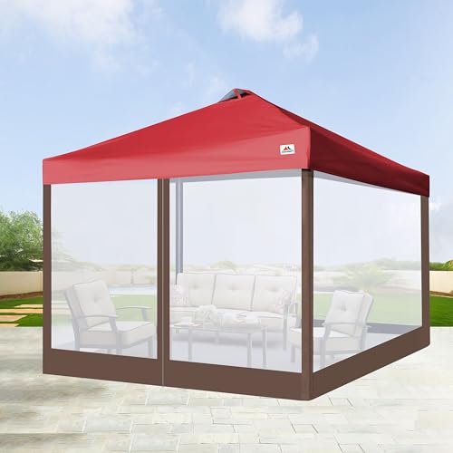 SCOCANOPY Replacement Mesh sidewall for Most 12x12 Canopy Or Gazebo,(Brown) - color: Brown, size: 12X12