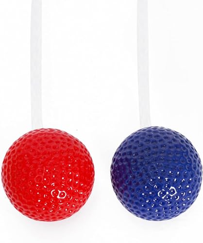 KH Ladderball Balls Set Replacement Balls Ladder Toss Game Balls Soft Golf Balls Safe for Kids(6 Pack) - color: Red,Blue