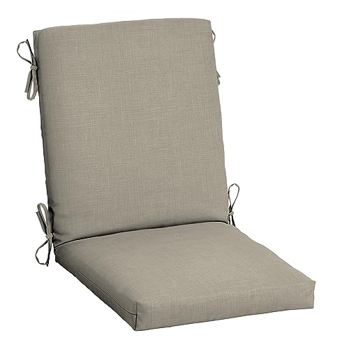 Arden earthFIBER Outdoor Dining Chair Cushion, 20 x 20, Rain-Proof, Fade Resistant, Sandbar Taupe Texture - color: Sandbar Taupe Texture, size: 1 Pack, style: Polyfill