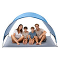VEVOR Beach Tent Sun Shelter for 4 Person, UPF 50+, Portable Sun Shade Beach with Carrying Bag & Ground Stakes, Lightweight and Easy Setup Beach Umbrella for Camping Fishing Outdoor Picnic - size: 4 Person