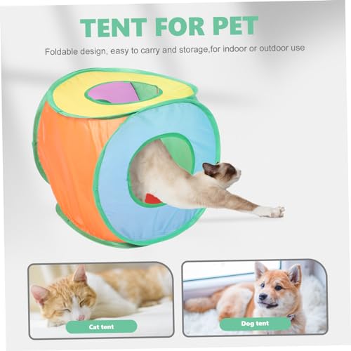 Foldable Cat Tent Outdoor Popup Sun Shelter House for Pets Non-Woven Fabric Square Shape Portable Design for Cats and Dogs Easy Setup Lightweight