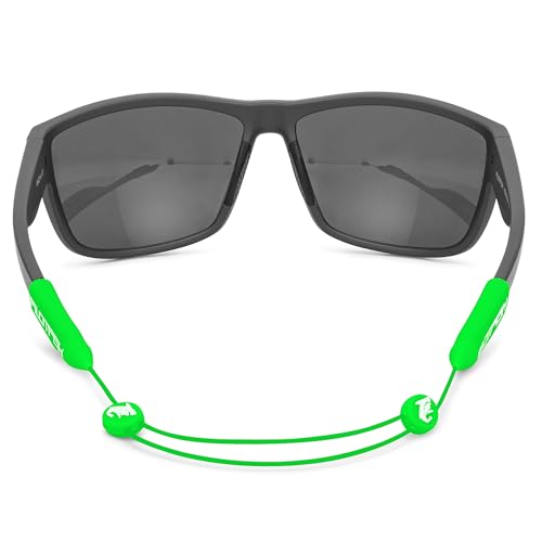 Pilotfish No Tail Adjustable Eyewear Retainer Cable Strap: Sunglasses, Eyeglasses, Glasses - color: Lime Green, size: 14 Inch