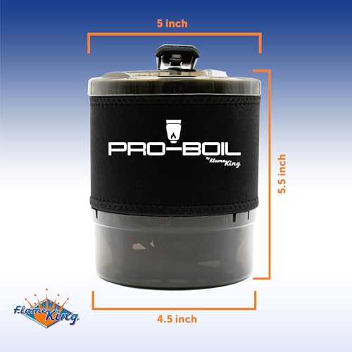 Flame King Pro-Boil All-in-One Camping and Backpacking Stove Cooking System, Boils Water in 90 Seconds, Gas Powered
