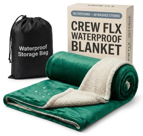 Waterproof Blanket for Bed Intimacy (90"x 80" King Size) Reversible Fleece | Sherpa, Love Blanket, Water Proof TPU Stain Proof Couch Furniture Mattress Winter Large Dog Bed Cover - Green - color: Green, size: 90 x 80 inch