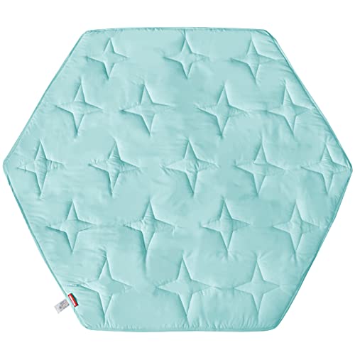Hexagon Playpen Mattress Mat Blue, Non Slip Playpen Mat for Regalo Play Yard 6 Panel Playpen, Fit Hiccapop 53" PlayPod Portable Playard, Kids Tent Mat Hexagon - color: Blue, size: for Regalo Play Yard 6 Panel
