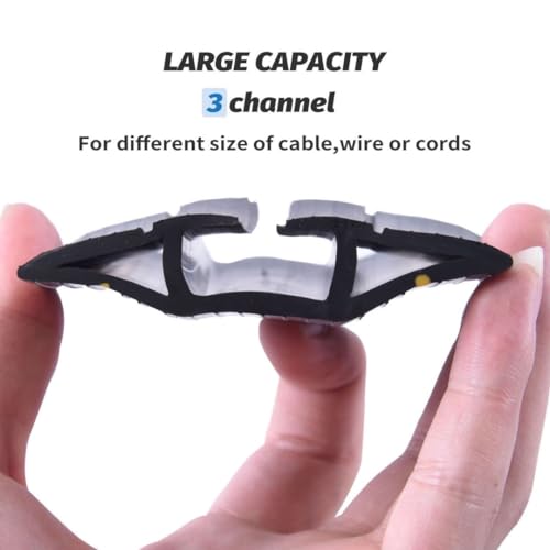 10FT Floor Cord Cover, Heavy Duty PVC Floor Cable Cover,Wire Cover to Protect Wire Prevent Cable Trips for Home Office,Cavity Size 0.94" by0.4 - size: 3 channel 10FT
