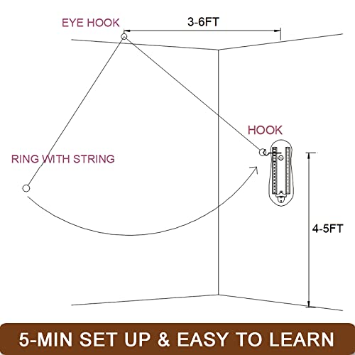 Ring Toss Game for Adults, Hook and Ring Game with String and Hooks for Indoor & Outdoor, Ring Hook Game with Bottle Opener, Gifts for Men