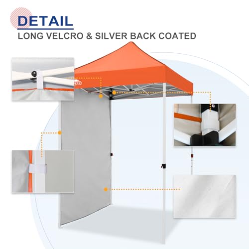 EAGLE PEAK Canopy Sidewall for 5x5 Pop Up Canopy Frame, Single Side Wall Panel Only (Fits 5x5 Straight Leg Frame, Canopy Top or Frame NOT Included), Orange - color: Orange