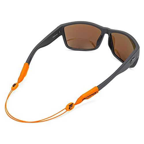 Pilotfish No Tail Adjustable Eyewear Retainer Cable Strap: Sunglasses, Eyeglasses, Glasses (14 Inch, Blaze Orange) - color: Blaze Orange, size: 14 Inch