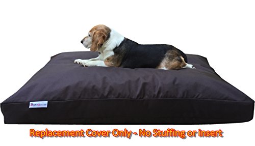 Dogbed4less Large 1680 Ballistic Heavy Duty Dog Pet Bed External Zipper Duvet Cover - Replacement Cover only, 41X27X4 Inches, Seal Brown - color: Seal Brown, size: 41X27X4 Inches