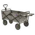 Mac Sports Collapsible Outdoor Utility Wagon with Folding Table and Drink Holders, Gray - color: Gray