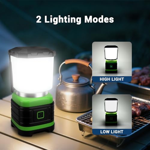 EXTRASTAR Camping Lantern, Lanterns for Power Outages, 2 Flash Modes, 260 Lumen max, Battery Powered Camping Gear for Camping, Hiking, Fishing, Hurricane, Storm, Outage, 1 Pack - size: 1 pc