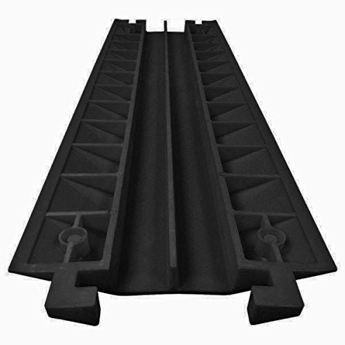EZ Runner PVC Drop Over Cable Ramp Cable Protector - 2 Channel - Black - color: Black, size: 2-Channel (1 Piece)
