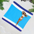 Beach Blanket Waterproof Sandproof 1-7 Adult Oversized 78 '' × 110 '' Lightweight Durable Compact Sand Free Extra Large Beach Mat for Travel Camping Hiking Picnic - color: Bluewhite, size: 78“x110”