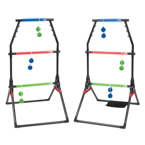 Wild Sports Light-Up Ladderball Set - LED Powered Ladder Balls Set - Includes 6 Light-up Bolos